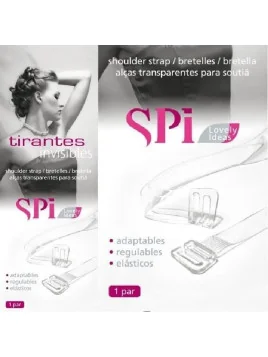 Tirantes de silicona transparentes SPI 12210 - Par con Enganches - vista 2