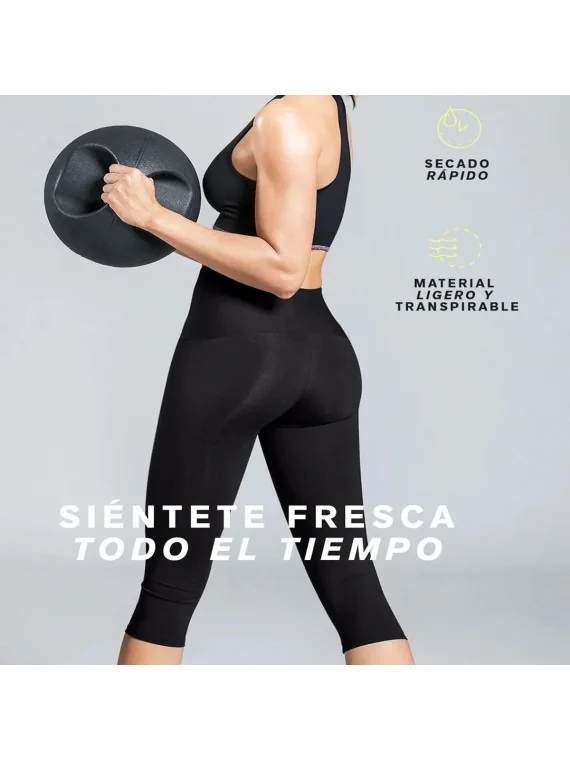 Leggin Pirata Reductor Cintura Leonisa | Control Fuerte Deportivo ROPA DEPORTIVA 