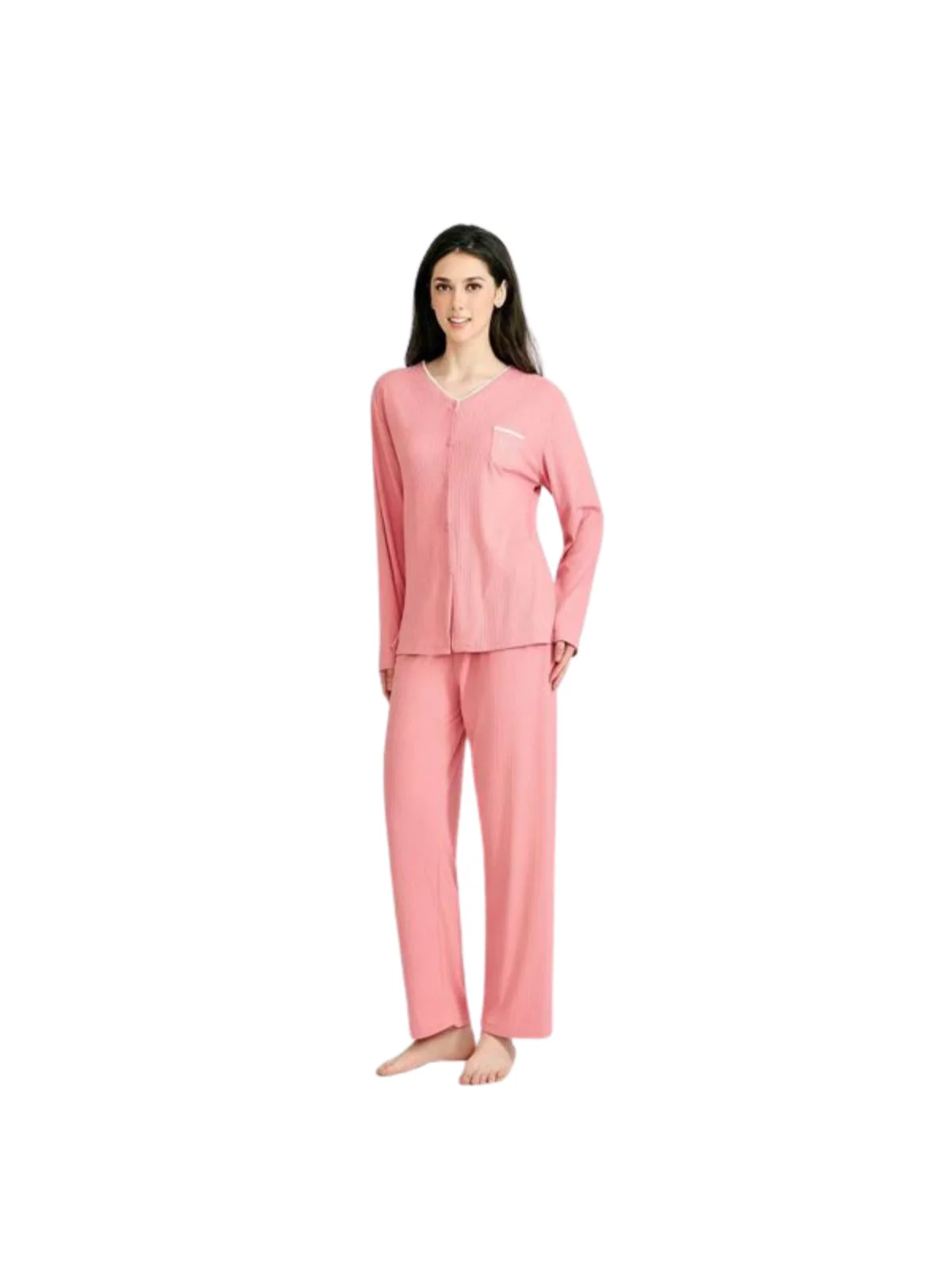 Pijama Mujer - 2 Piezas Rosa Liso|El Cajón de Noe