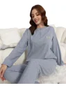 Pijama Mujer - Gris con Botones|El Cajón de Noe