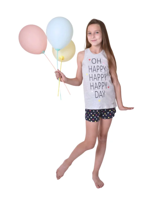 Pijama Corto Niña - Verano Oh Happy Day|El Cajón de Noe