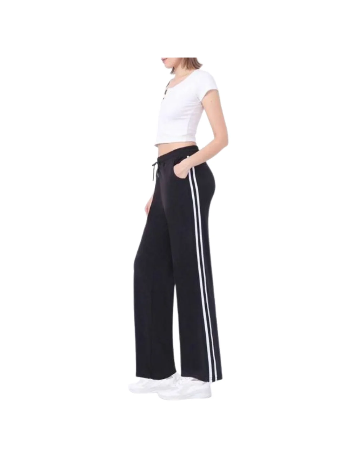 Pantalón Chándal Mujer - Ancho Franjas|El Cajón de Noe Pantalón Chándal Mujer - Ancho Franjas|El Cajón de Noe