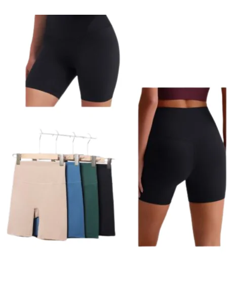 Short deportivo mujer negro cintura alta - vista 2