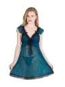 Babydoll Azul Petróleo - Encaje Sexy|El Cajón de Noe