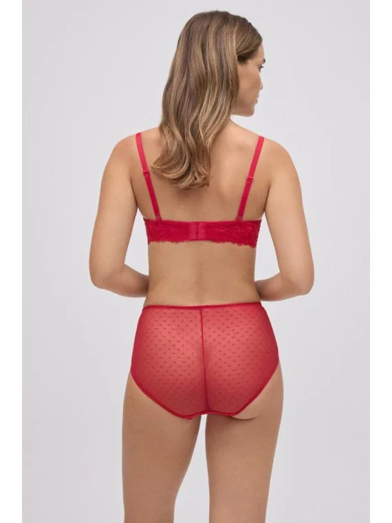 Braga Ysabel Mora 10799 - Encaje Navidad Rojo|El Cajón de Noe