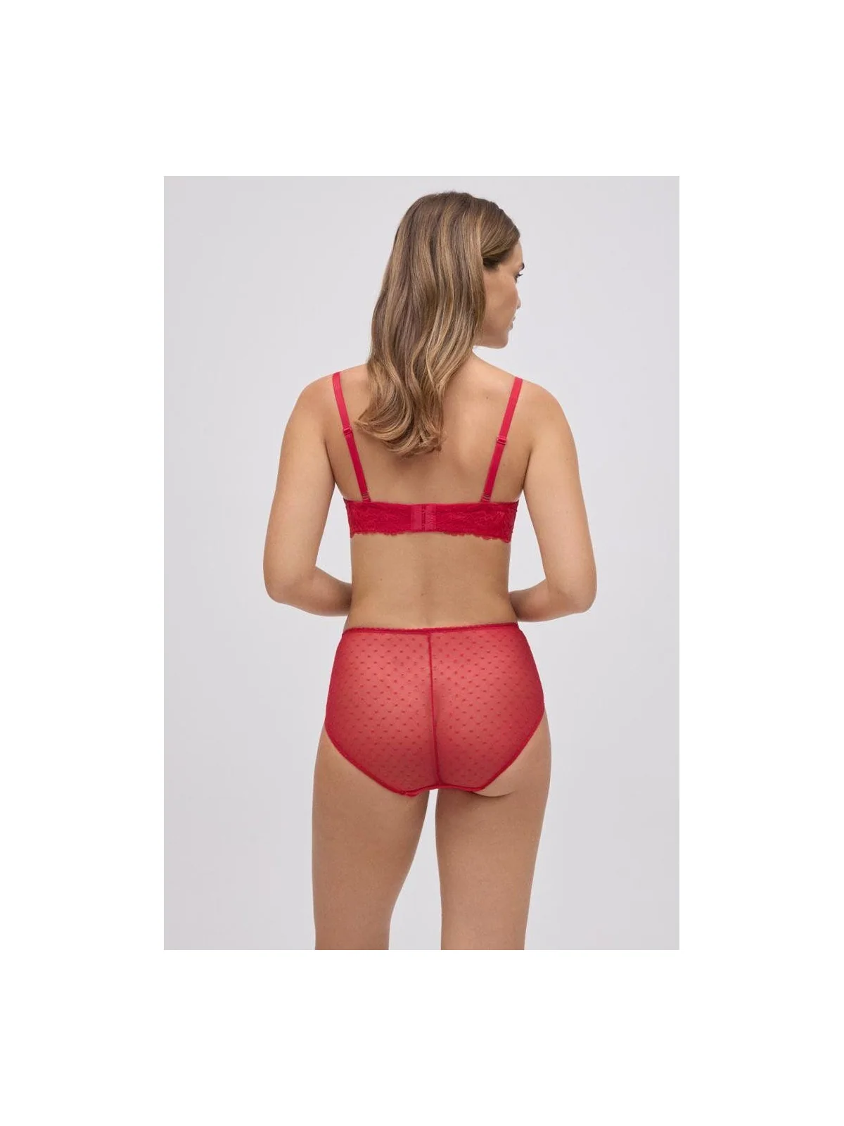Braga Ysabel Mora 10799 - Encaje Navidad Rojo|El Cajón de Noe
