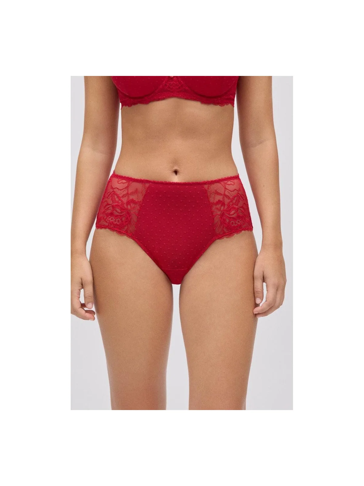 Braga Ysabel Mora 10799 - Encaje Navidad Rojo|El Cajón de Noe