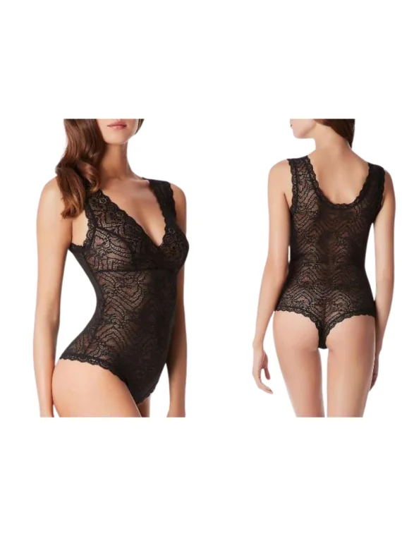 Body Encaje Negro - Escote en V Sexy|El Cajón de Noe