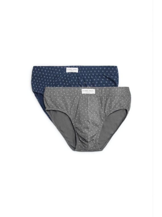 Pack 2 Slip Hombre Ysabel Mora - Algodón Transpirable|El Cajón de Noe Pack 2 Slip Hombre Ysabel Mora - Algodón Transpirable|El Cajón de Noe