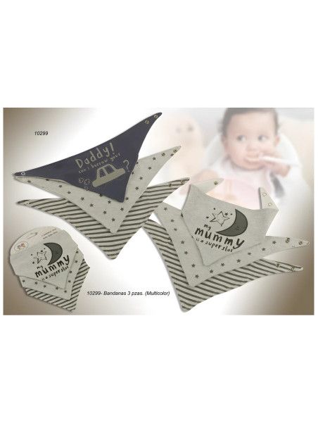 Pack de baberos bebé Gamberritos 10299 (3 unidades) - vista 2