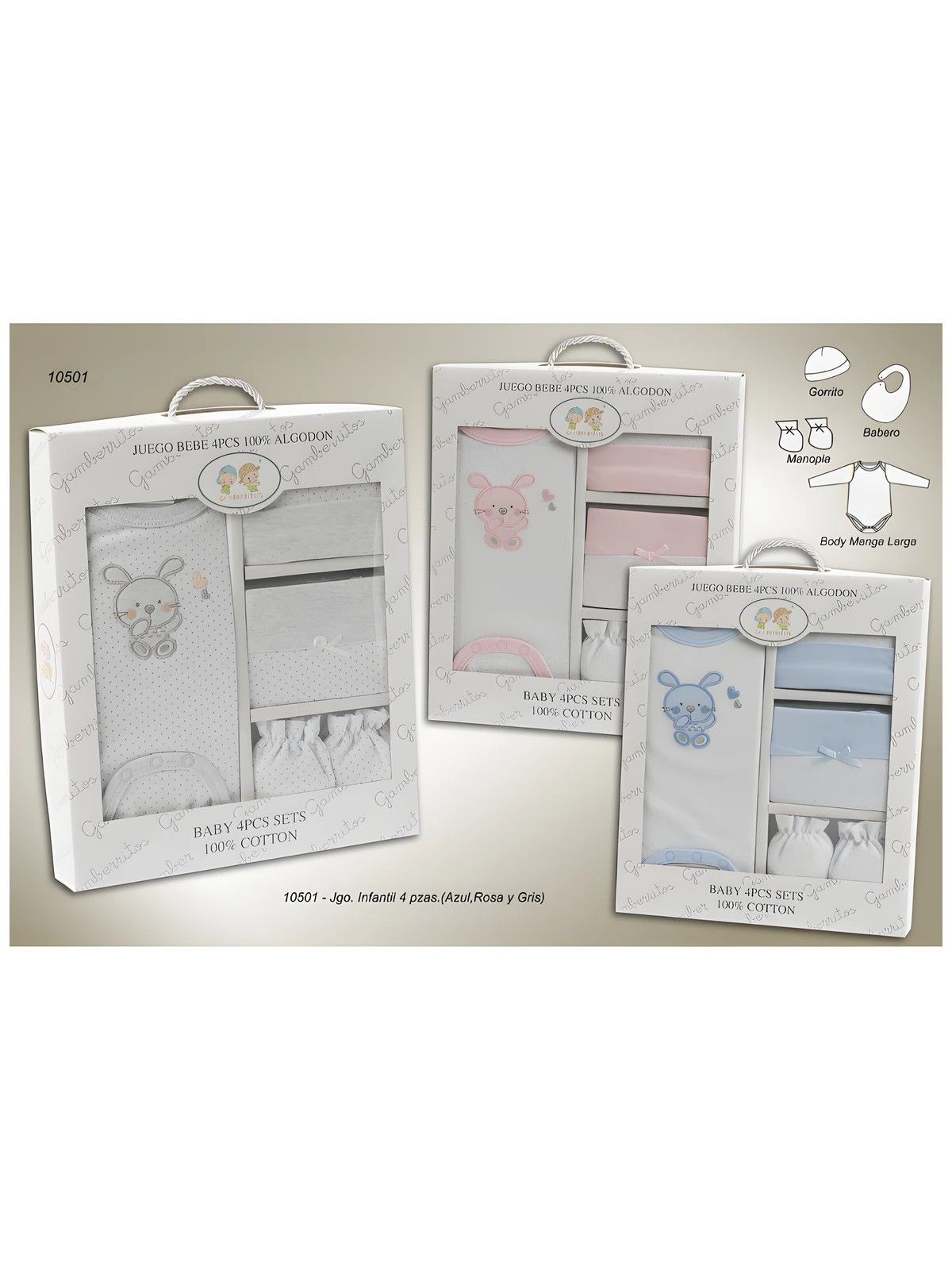 Conjunto bebé invierno Gamberritos 10501 (4 piezas) - vista 2