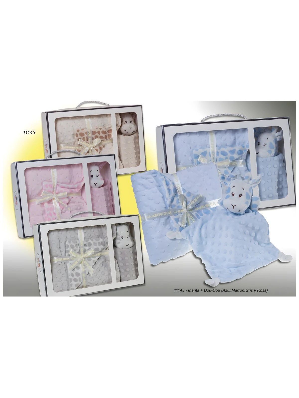 Manta dou dou gris Gamberritos 11143 (gris, beige o azul) - vista 2