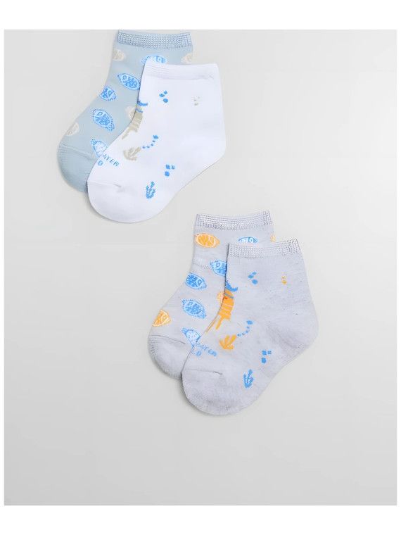 Tobilleros bebé estampados pack de 2 Ysabel Mora 52817