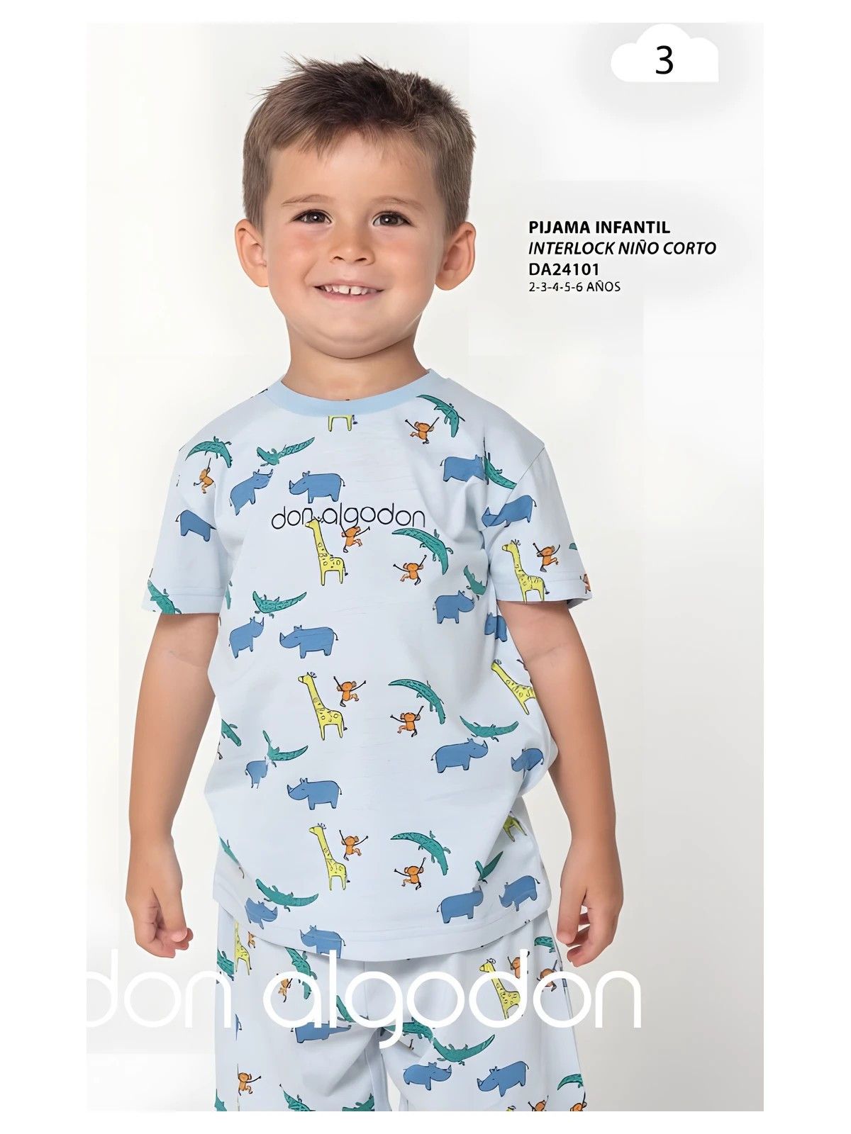 Pijama corto infantil Don Algodón Da24101 - vista 2 Pijama corto infantil Don Algodón Da24101 - vista 2