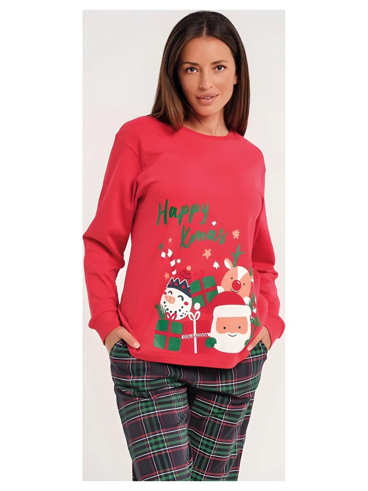 Pijama Navideño Mujer Don Algodón Da25w410 Pijama Navideño Mujer Don Algodón Da25w410