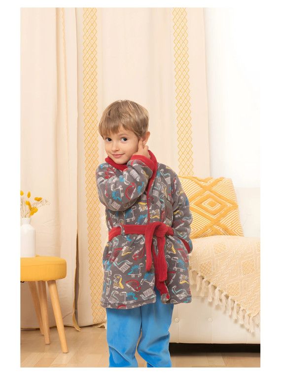 Bata niño estampada Kinanit 8020 - vista 2 Bata niño estampada Kinanit 8020 - vista 2