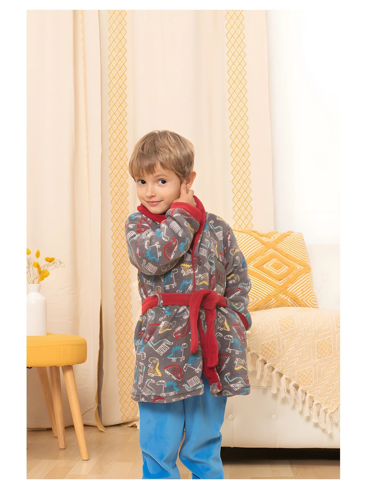 Bata niño estampada Kinanit 8020 - vista 2 Bata niño estampada Kinanit 8020 - vista 2