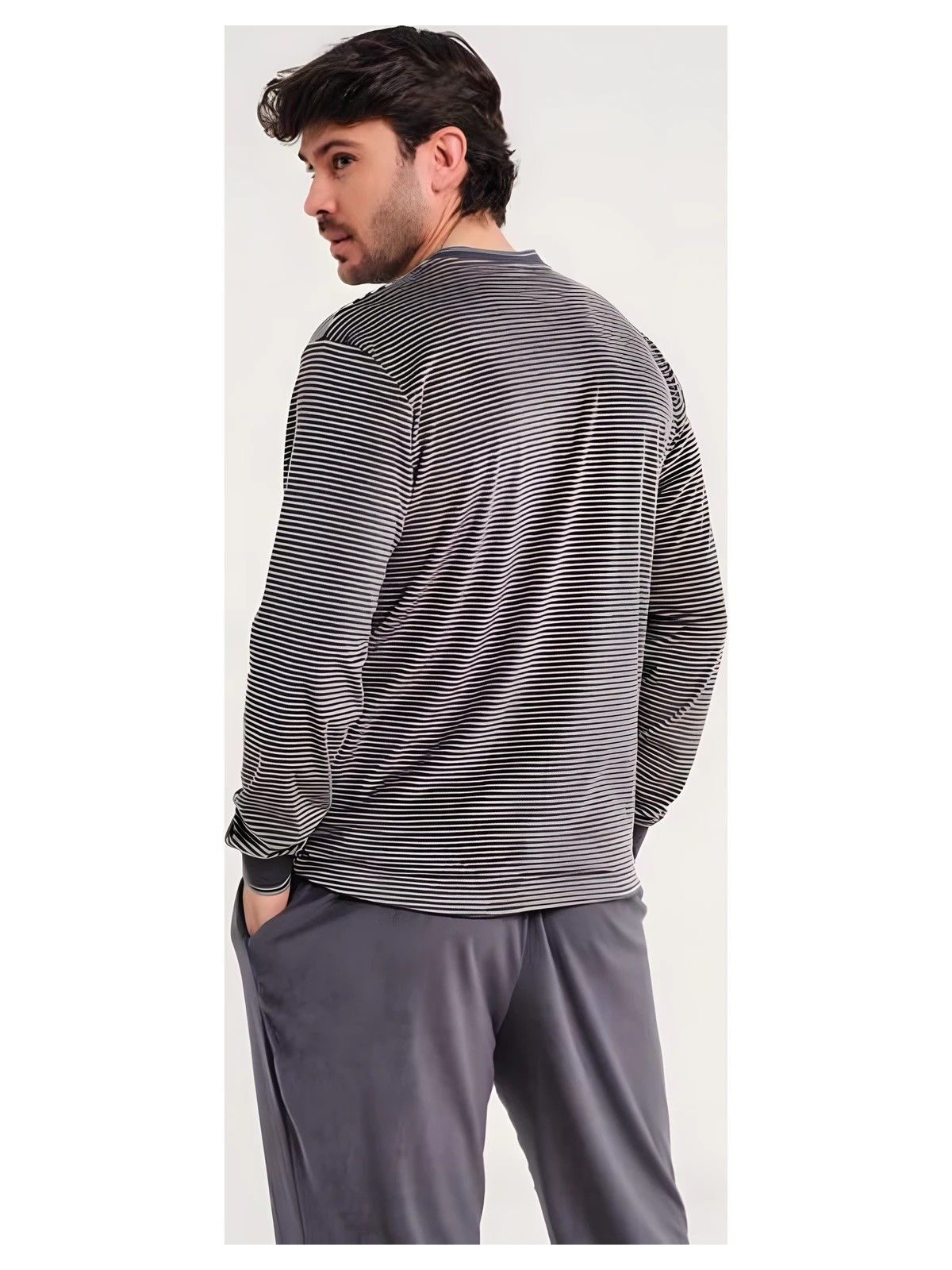 Da25w308 Pijama Velour Spandex Hombre Don Algodón Don Algodón - 3