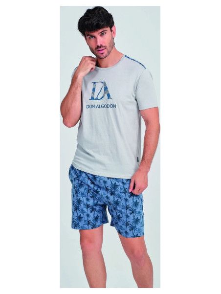 Pijama urbano hombre Palm Da26s311 Don Algodón - vista 2