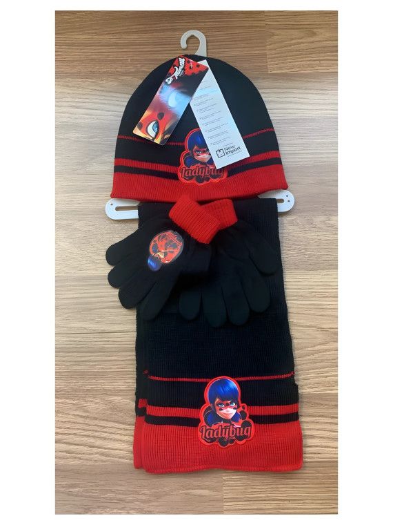 Set Gorro Bufanda Guantes Niña Lady Bug 780-621 New Import - 2 Set Gorro Bufanda Guantes Niña Lady Bug 780-621 New Import - 2