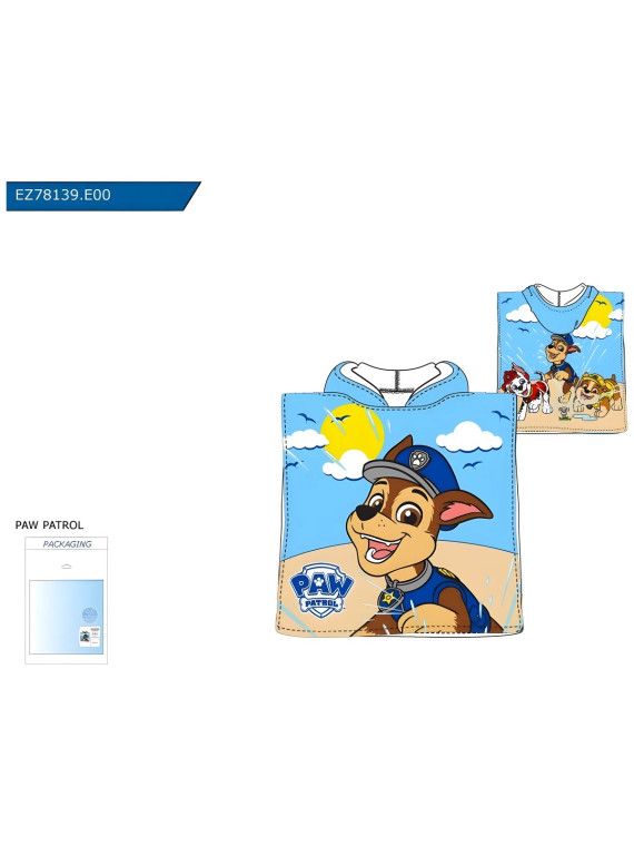 Poncho Playa Microfibra Paw Patrol Sun City Sun City - 2