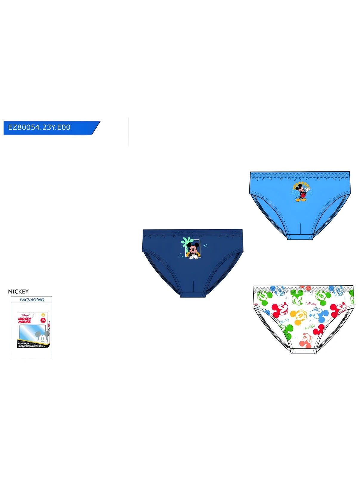 Pack 3 Slips Mickey Mouse Sun City Sun City - 2