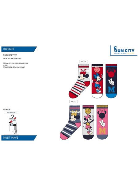 Pack 3 Calcetines Minnie Sun City Sun City - 1