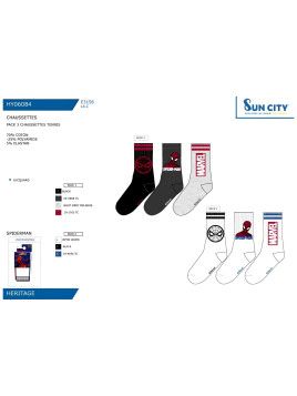 Pack 3 Calcetines Sport Spiderman Sun City Sun City - 1