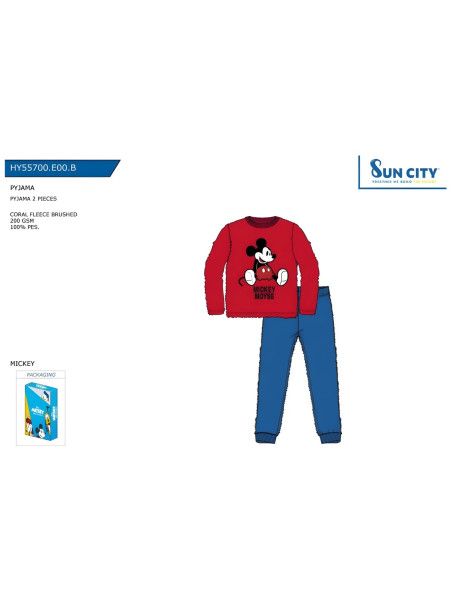 Pijama Coralina Niño Mickey Sun City - 1