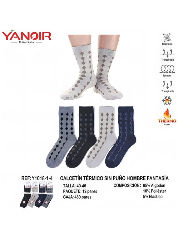 Calcetines rizo sin puño Yanoir Y1018 hombre