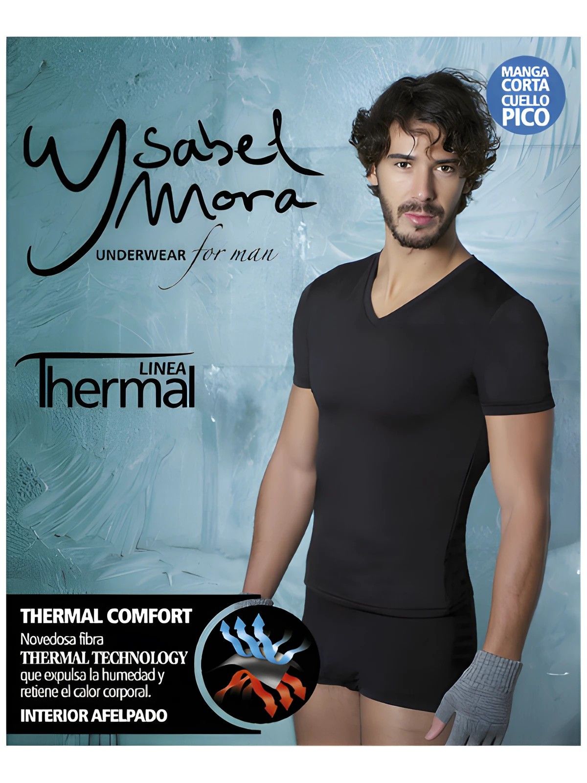 Camiseta térmica manga corta Ysabel Mora 70100 cuello V