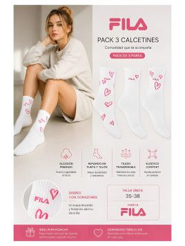 Calcetines tobilleros mujer Fila F5802 pack 3 - vista 2