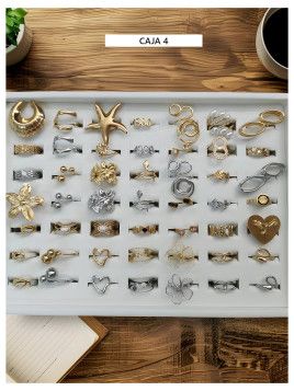 Expositor de anillos + 49 anillos de acero