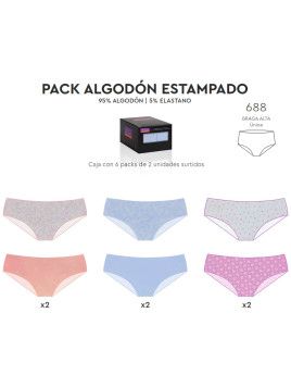 Pack bragas altas 688 Naiara, 2 unidades - vista 2