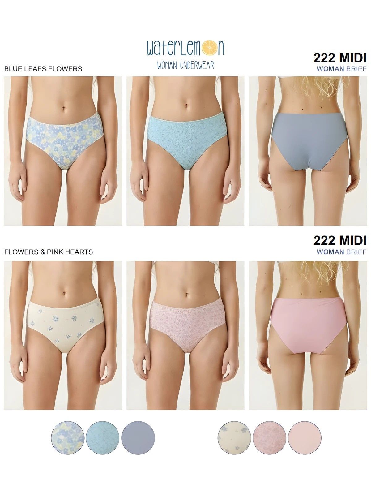 222 Braga Midi Mujer Pack 3 Waterlemon Waterlemon - 2