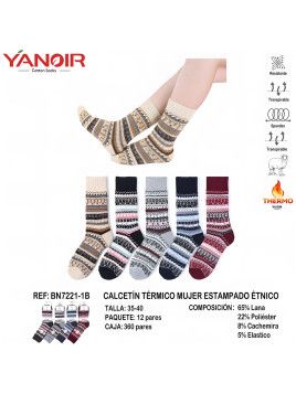 Calcetín Cashmere Yanoir BN7221 - vista 2