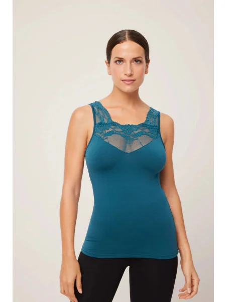 Camiseta Termica Ysabel Mora Sin Mangas Encaje TÉRMICAS Ysabel Mora