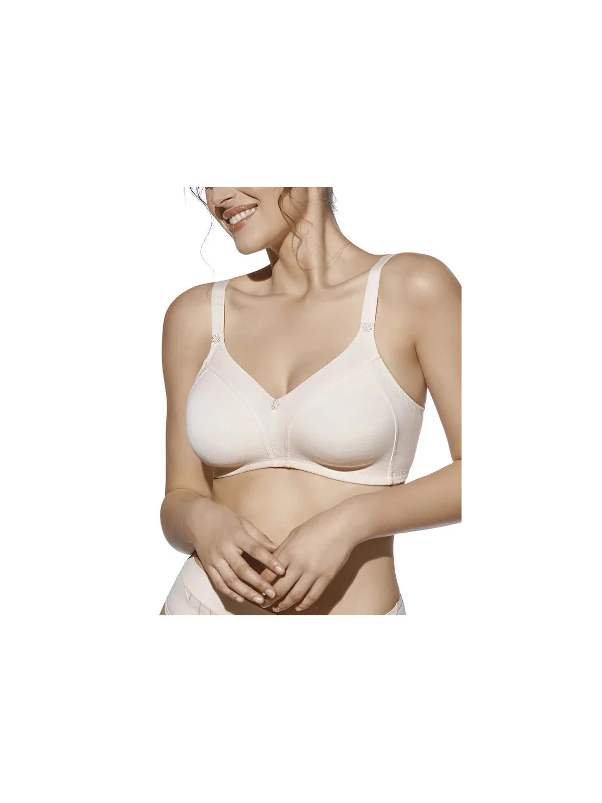 Sujetador Selene Blanca C-D-E-F – Algodón sin aros y sin relleno|El Cajón de Noe