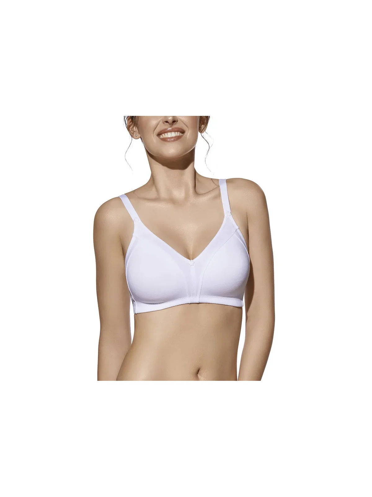 Sujetador Selene Blanca C-D-E-F – Algodón sin aros y sin relleno|El Cajón de Noe